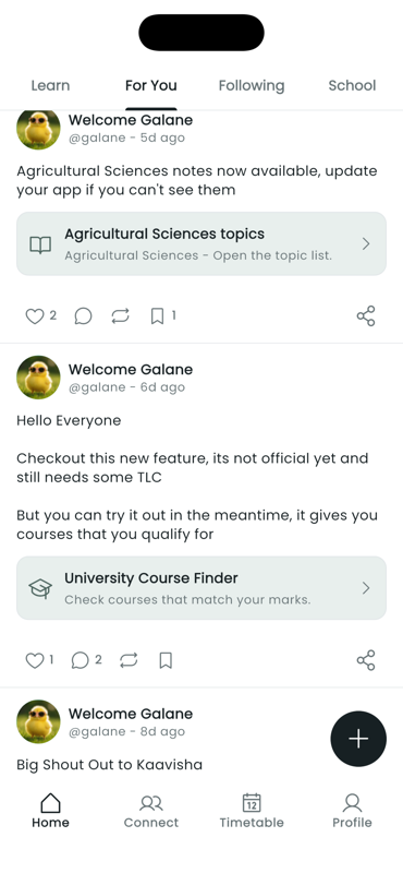 Grade 12 app learning community with linked study resources